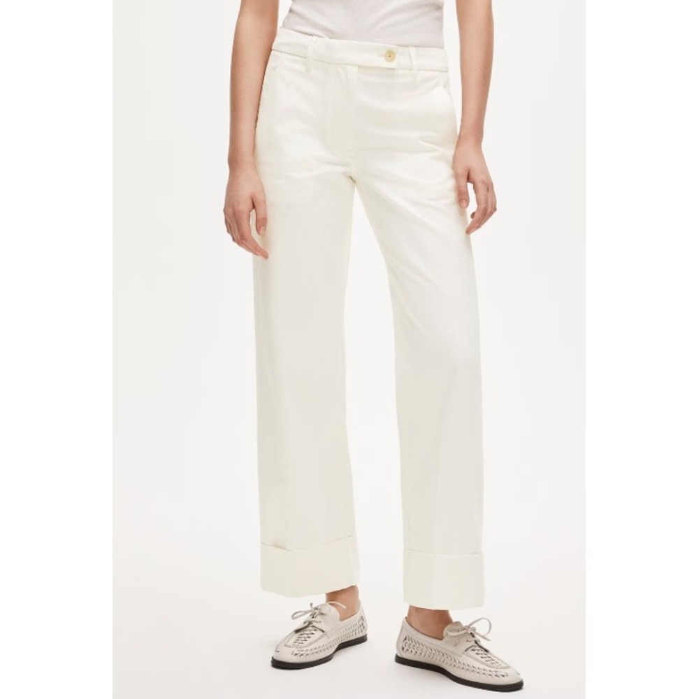 J.CREW Petite Cuffed Chino Pant Ivory Size 6P NEW Preppy Casual Minimalist CU930